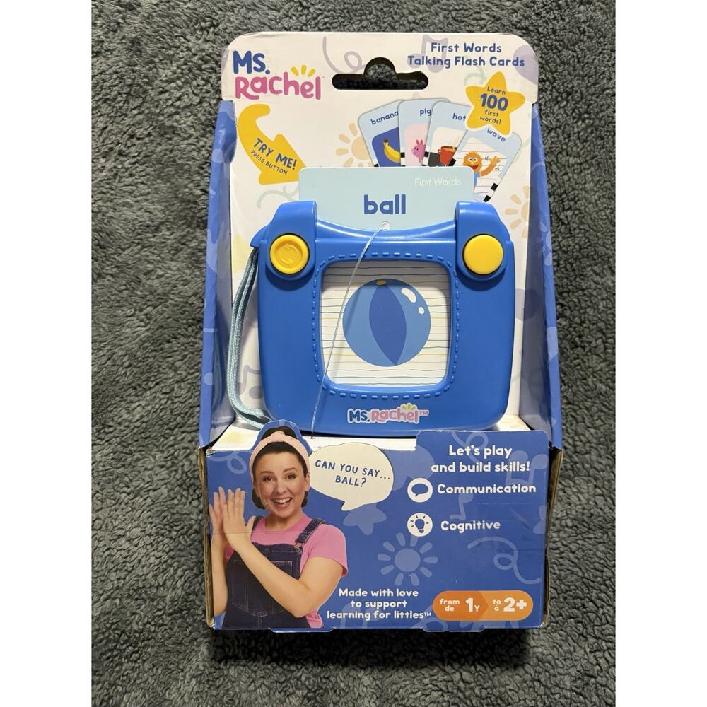 Ms. Rachel First Words Talking Flash Cards Toddler Learning Toy Ages 1–2+